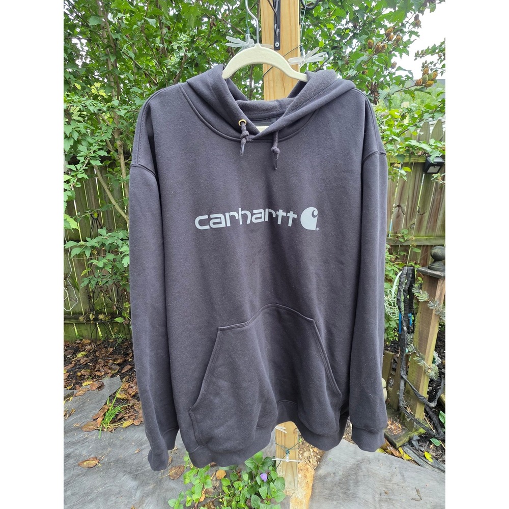 Carhartt Mens 3XL Loose Fit Midweight Logo Graphic Hoodie Black TS0074-M NWT